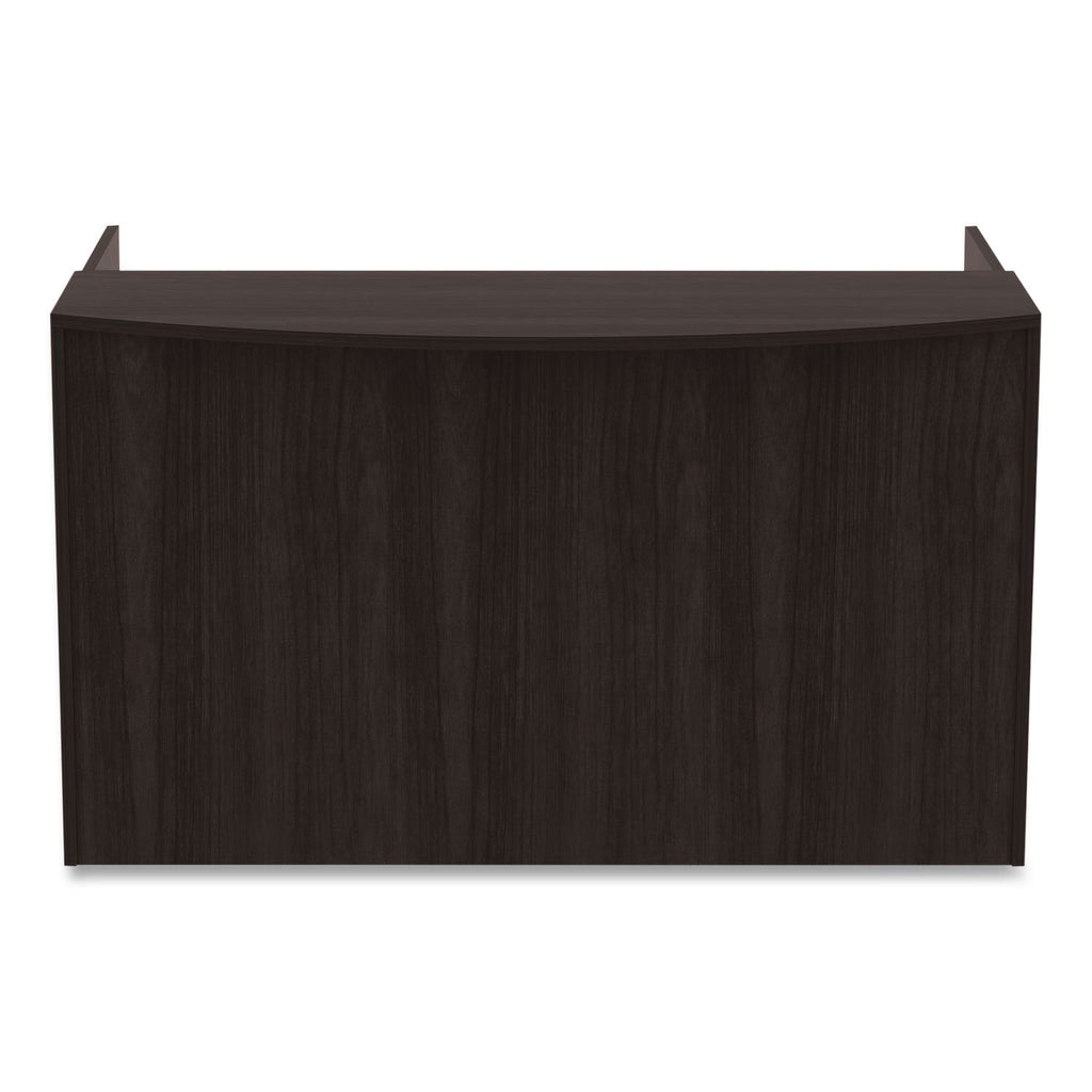 Alera Valencia Series Reception Desk with Transaction Counter, 71" x 35.5" x 29.5" to 42.5", Espresso