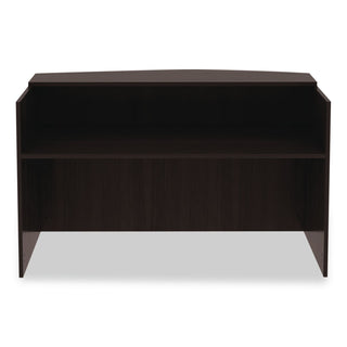 Alera Valencia Series Reception Desk with Transaction Counter, 71" x 35.5" x 29.5" to 42.5", Espresso