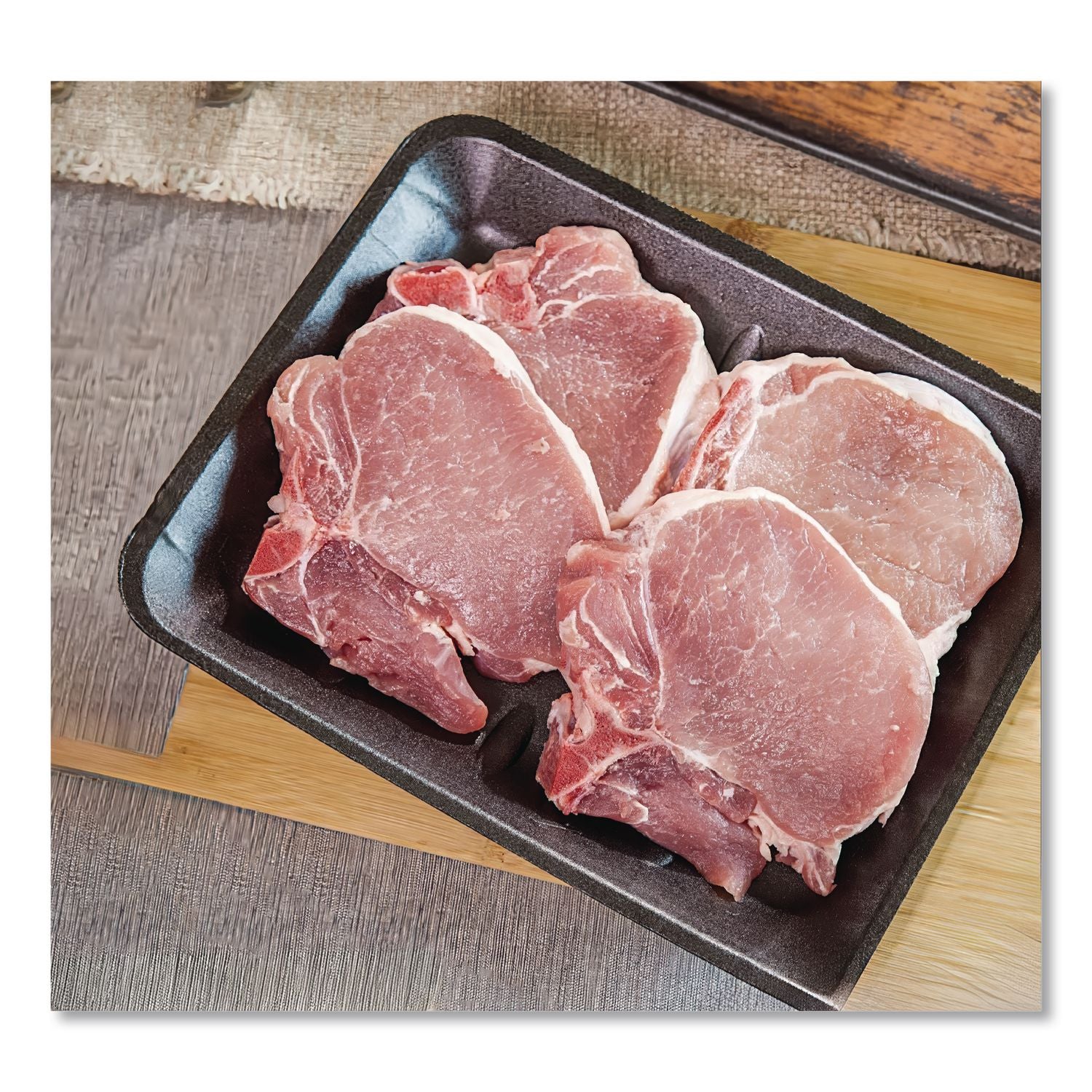 Supermarket Tray, #2, 8.38 x 5.88 x 0.69, Black, Foam, 500/Carton