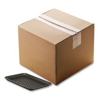 Supermarket Tray, #10S, 10.88 x 5.88 x 0.69, Black, Foam, 500/Carton