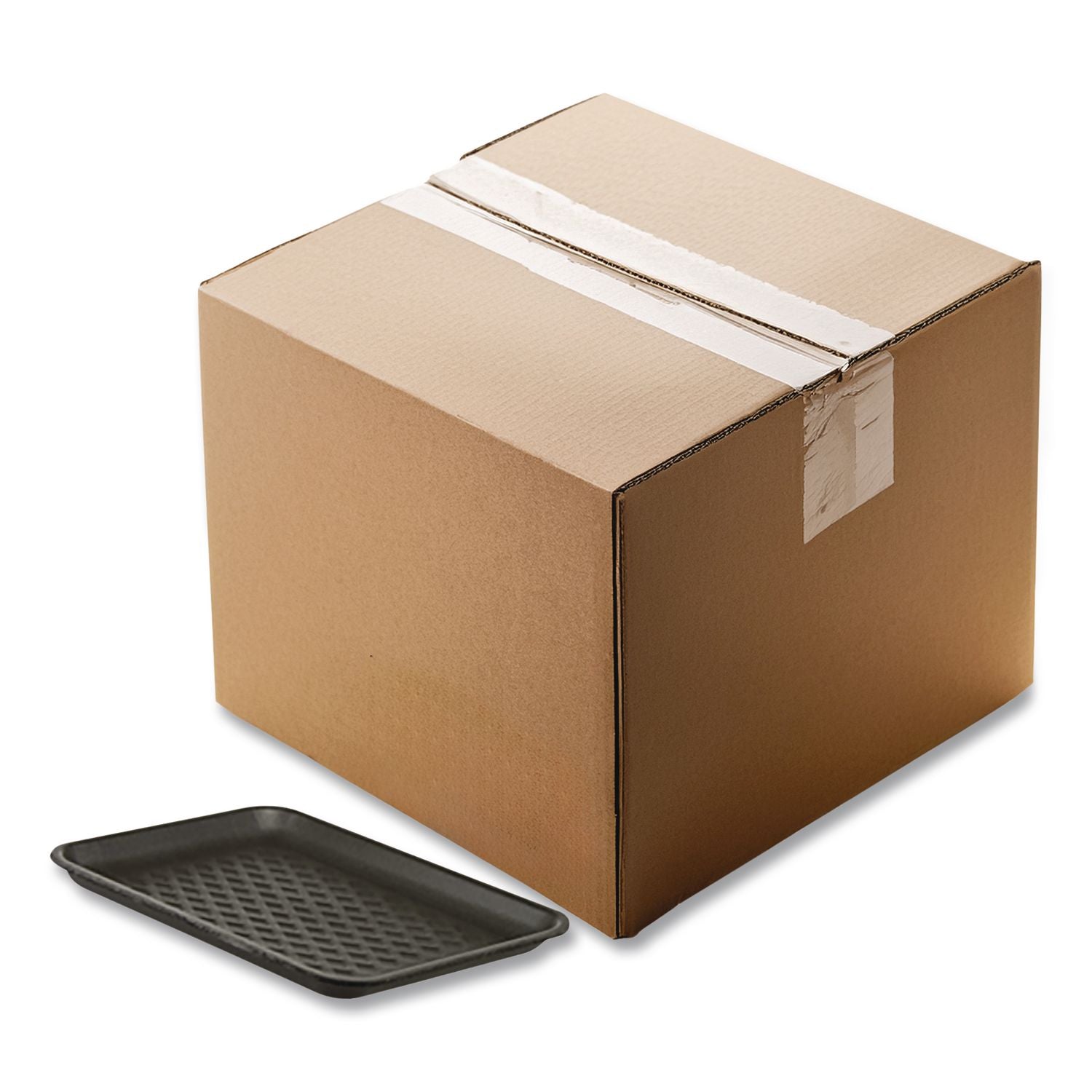 Supermarket Tray, #10S, 10.88 x 5.88 x 0.69, Black, Foam, 500/Carton