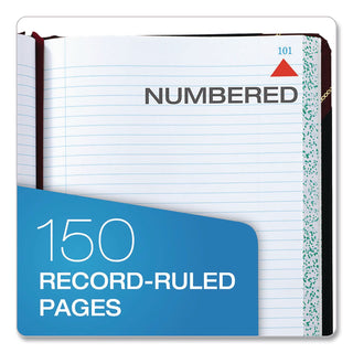 Log Book, List-Management Format with Medium/College Rule, Black/Red Cover, (150) 10.13 x 7.78 Sheets