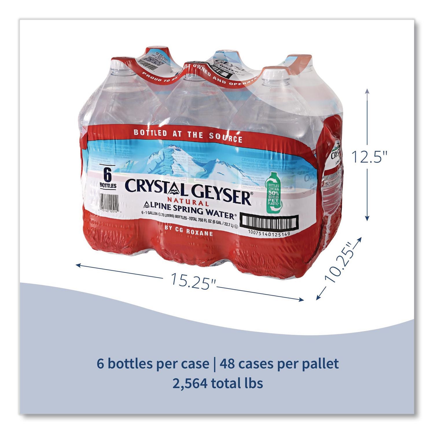 Alpine Spring Water, 1 Gal Bottle, 6/Carton, 48 Cartons/Pallet