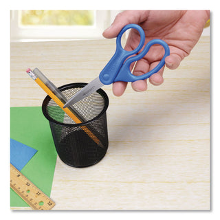 Preferred Line Stainless Steel Scissors, 8" Long, 3.5" Cut Length, Blue Straight Handle
