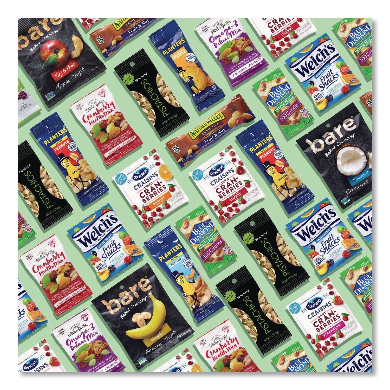 Fruits and Nuts Snack Box, 37 Assorted Snacks/Box, Ships in 1-3 Business Days