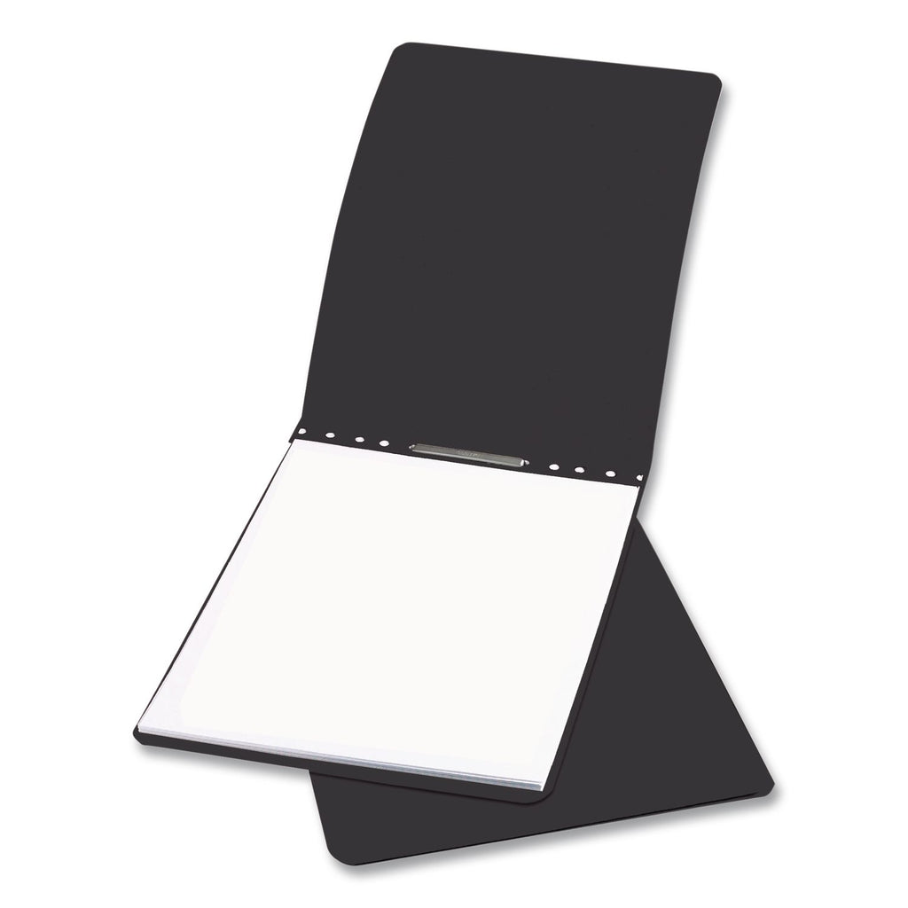 PRESSTEX Report Cover w/Tyvek Reinforced Hinge, Top Bound, Two-Piece Prong Fastener, 3" Capacity, 8.5 x 11, Black/Black