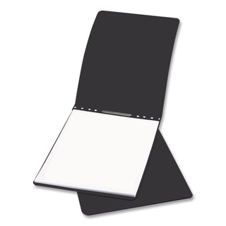 PRESSTEX Report Cover w/Tyvek Reinforced Hinge, Top Bound, Two-Piece Prong Fastener, 3" Capacity, 8.5 x 11, Black/Black