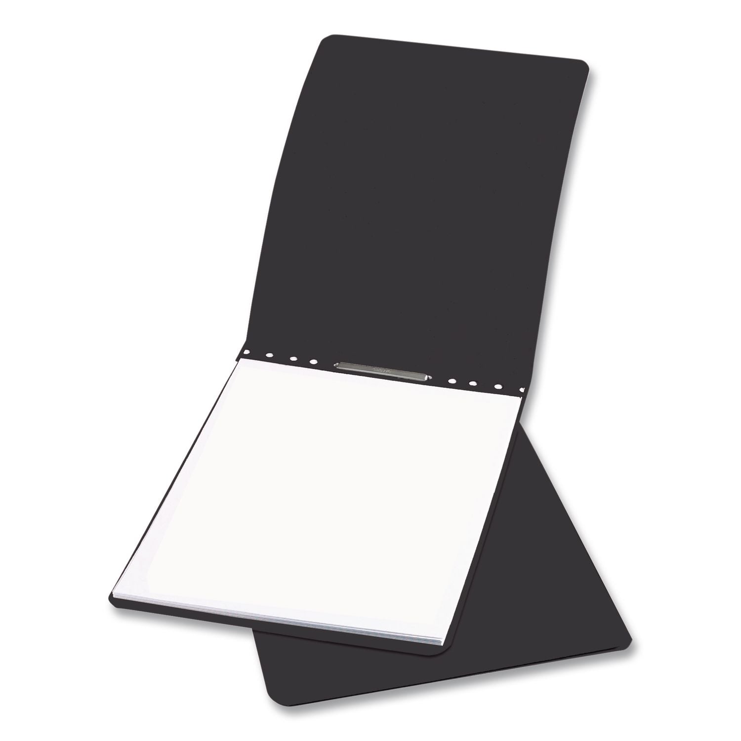 PRESSTEX Report Cover w/Tyvek Reinforced Hinge, Top Bound, Two-Piece Prong Fastener, 3" Capacity, 8.5 x 11, Black/Black
