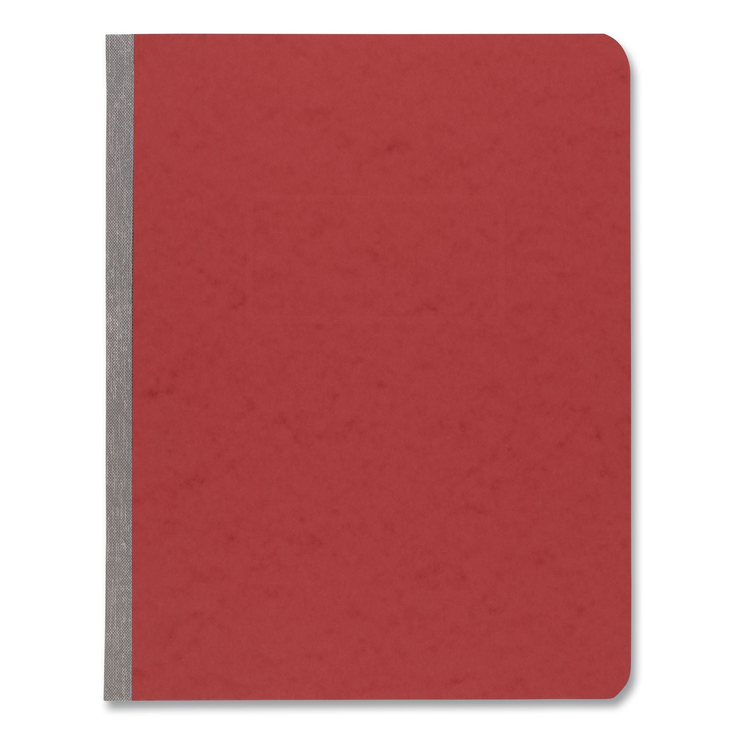 Pressboard Report Cover with Tyvek Reinforced Hinge, Two-Piece Prong Fastener, 2" Capacity, 8.5 x 14, Red/Red