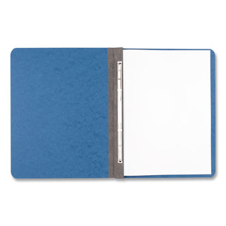 PRESSTEX Report Cover with Tyvek Reinforced Hinge, Side Bound, Two-Piece Prong Fastener, 3" Capacity, 8.5 x 11, Light Blue