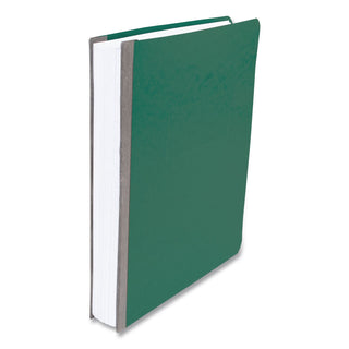 PRESSTEX Report Cover with Tyvek Reinforced Hinge, Side Bound, 2-Piece Prong Fastener, 8.5 x 11, 3" Capacity, Dark Green