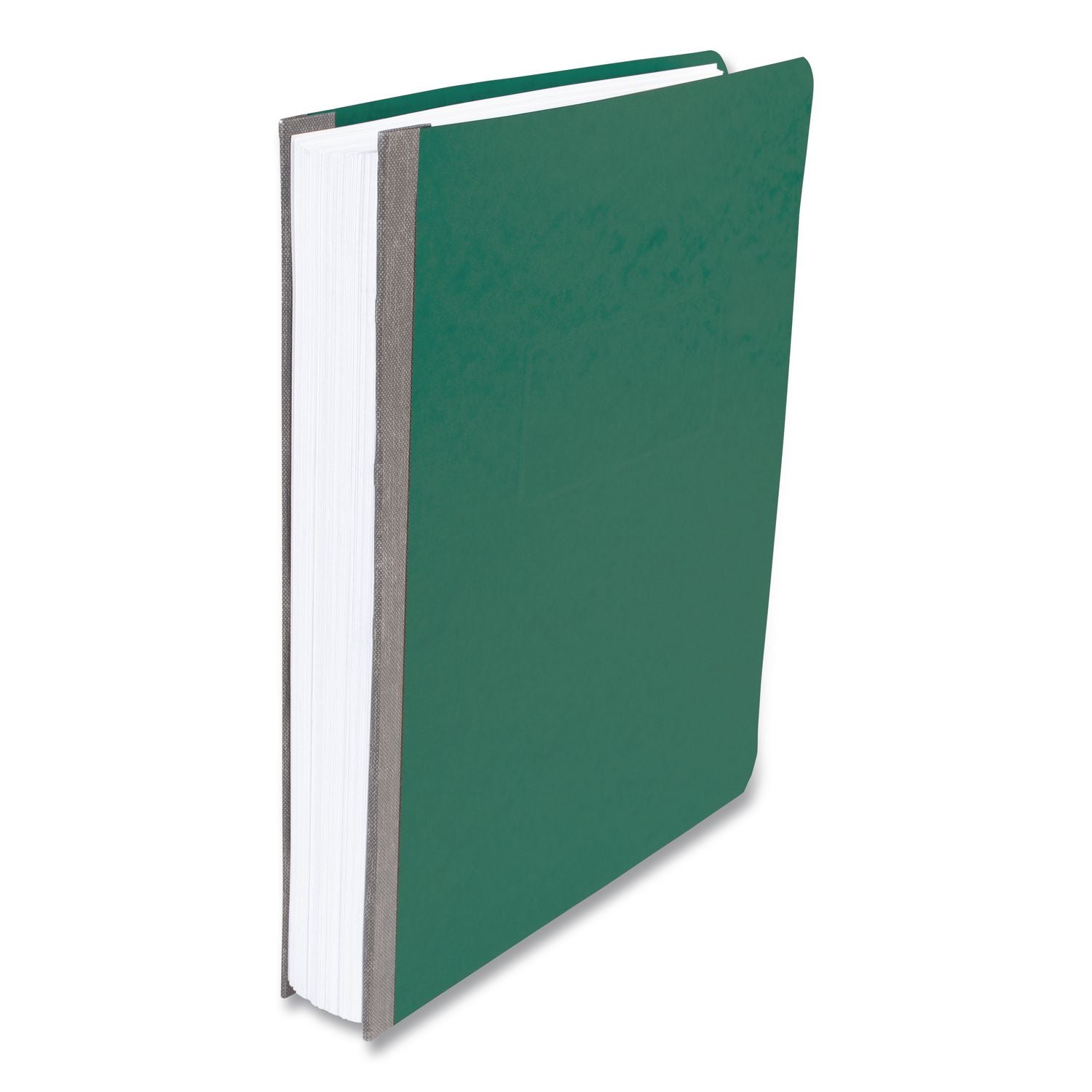 PRESSTEX Report Cover with Tyvek Reinforced Hinge, Side Bound, 2-Piece Prong Fastener, 8.5 x 11, 3" Capacity, Dark Green