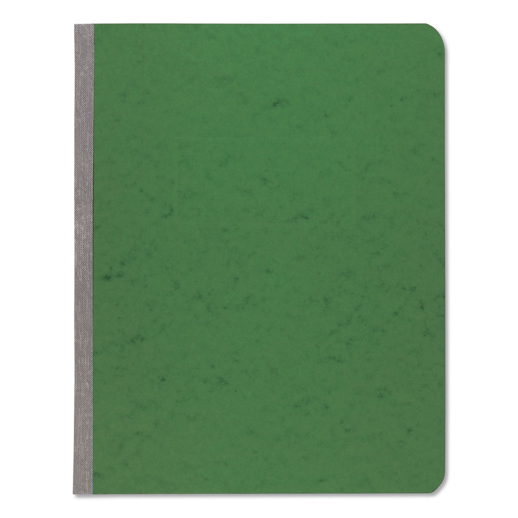 PRESSTEX Report Cover with Tyvek Reinforced Hinge, Side Bound, 2-Piece Prong Fastener, 8.5 x 11, 3" Capacity, Dark Green