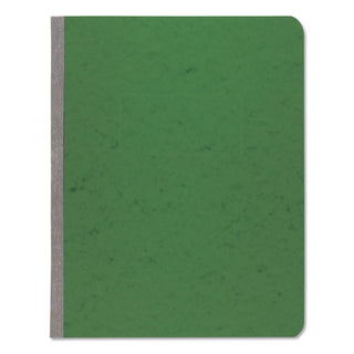PRESSTEX Report Cover with Tyvek Reinforced Hinge, Side Bound, 2-Piece Prong Fastener, 8.5 x 11, 3" Capacity, Dark Green