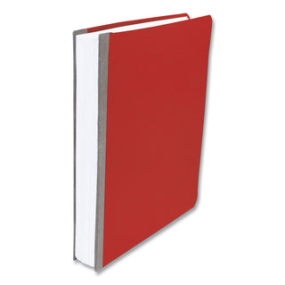 Pressboard Report Cover with Tyvek Reinforced Hinge, Two-Piece Prong Fastener, 3" Capacity, 8.5 x 11, Executive Red