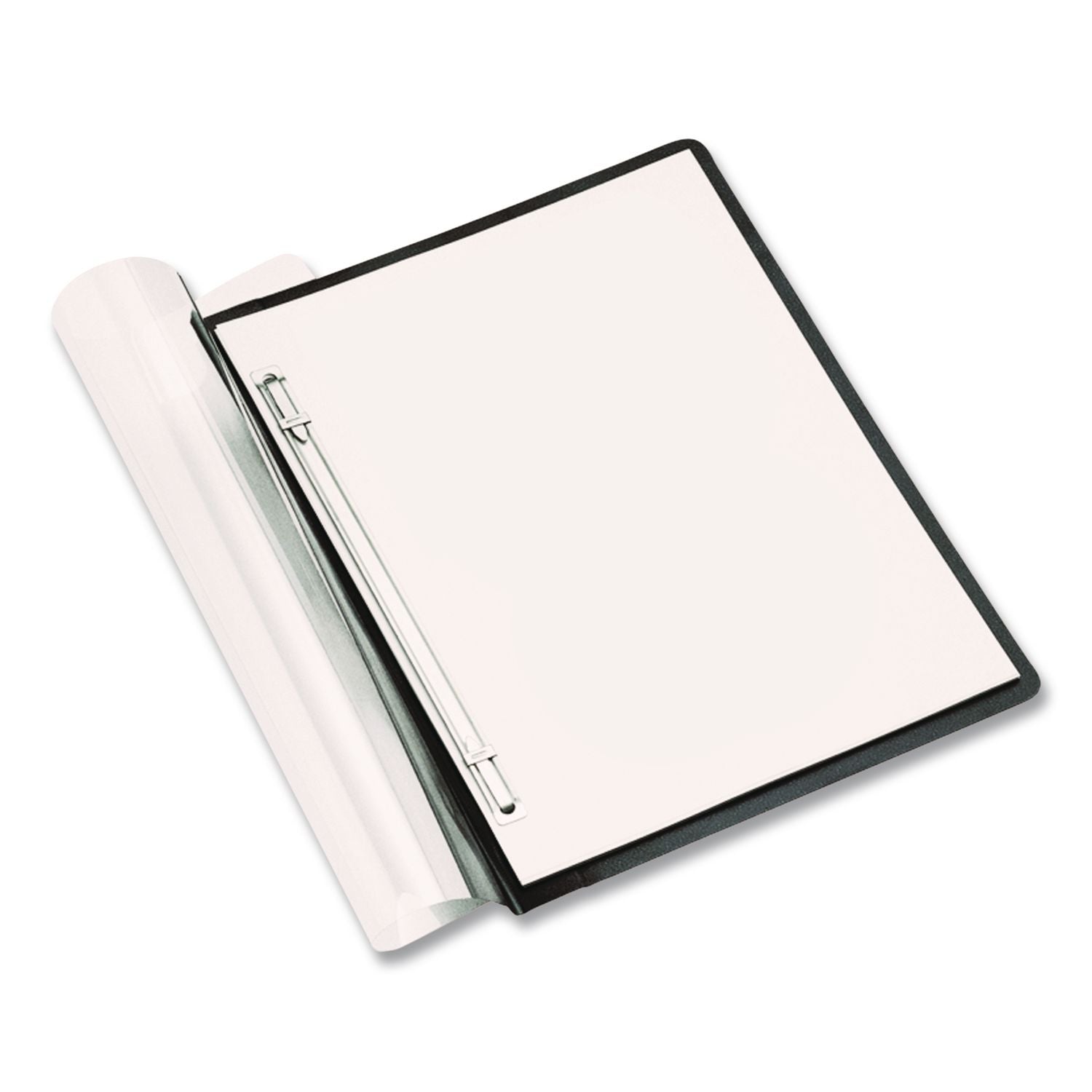 ACCOHIDE Frosted Front Report Cover, Prong Fastener, 3" Capacity, 500 Sheets, 8.5 x 11, Frosted/Black