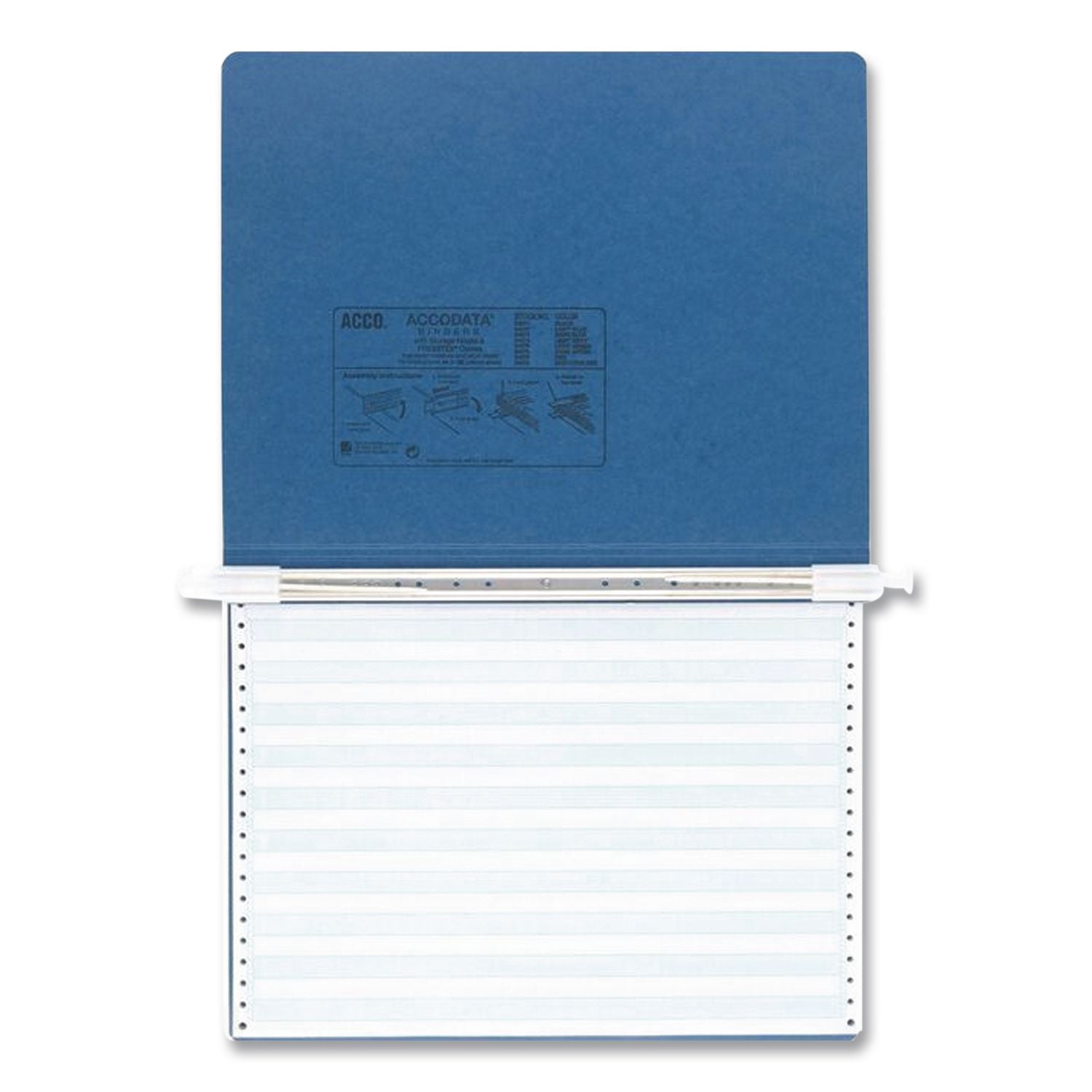PRESSTEX Covers with Storage Hooks, 2 Posts, 6" Capacity, 14.88 x 11, Light Blue