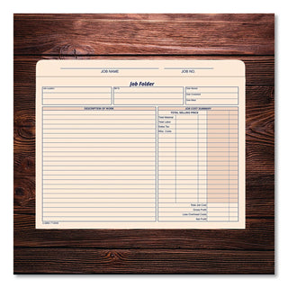 Job Folder, Straight Tabs, Letter Size, Manila, 20/Pack