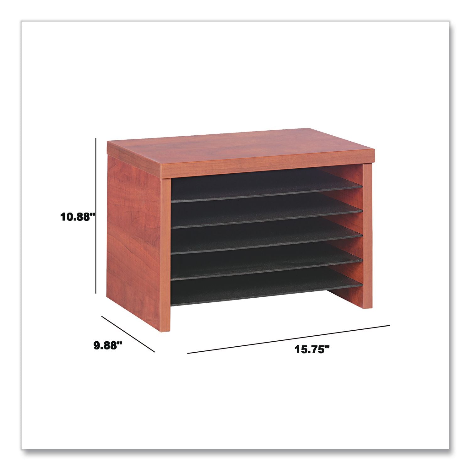 Alera Valencia Under Counter File Organizer Shelf, 15.75w x 9.88d x 10.88h, Cherry