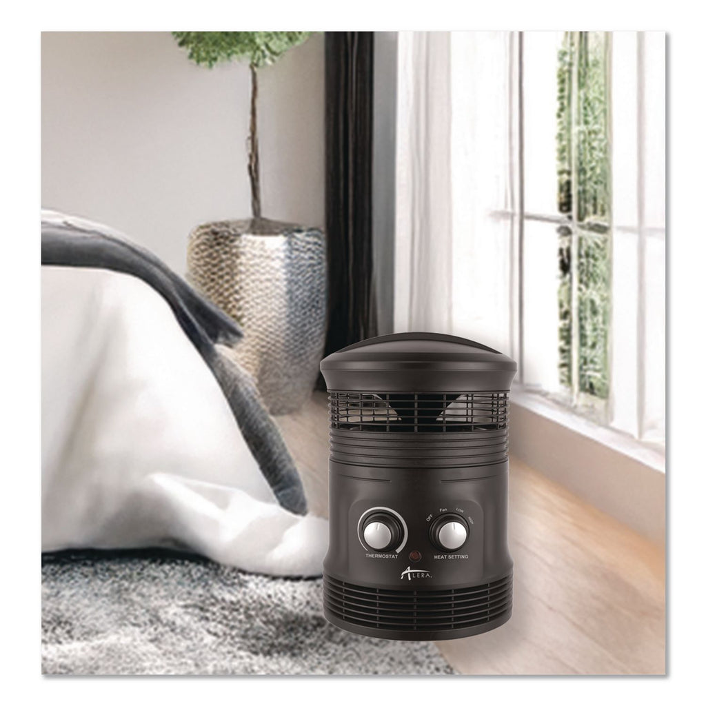 360 Deg Circular Fan Forced Heater, 750 W, 8 x 8 x 12, Black