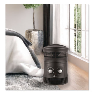 360 Deg Circular Fan Forced Heater, 750 W, 8 x 8 x 12, Black
