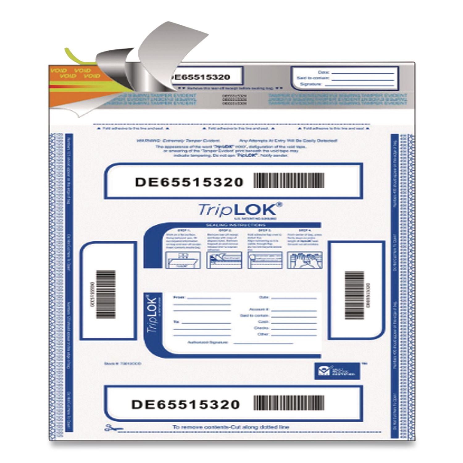 Deposit Bag, Plastic, 20 x 20, Clear, 250/Carton