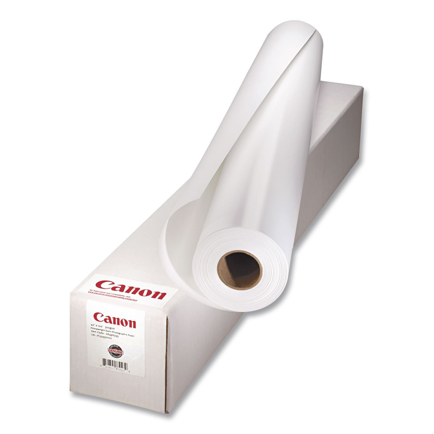 Matte Coated Paper Roll, 2" Core, 8 mil, 24" x 100 ft, Matte White