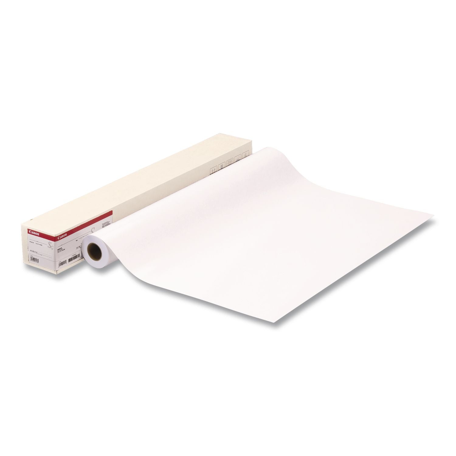 Scrim Banner Vinyl Roll, 2" Core, 14 mil, 24" x 40 ft, Matte White