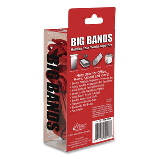 Big Bands Rubber Bands, Size 117B, 0.07" Gauge, Red, 48/Box