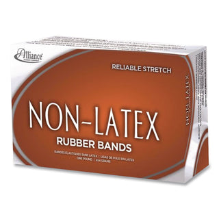 Non-Latex Rubber Bands, Size 117B, 0.04" Gauge, Orange, 1 lb Box, 250/Box