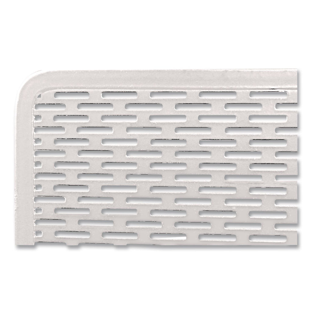 Urban Collection Punched Metal Business Card Holder, Holds 50 2 x 3.5 Cards, Perforated Steel, White
