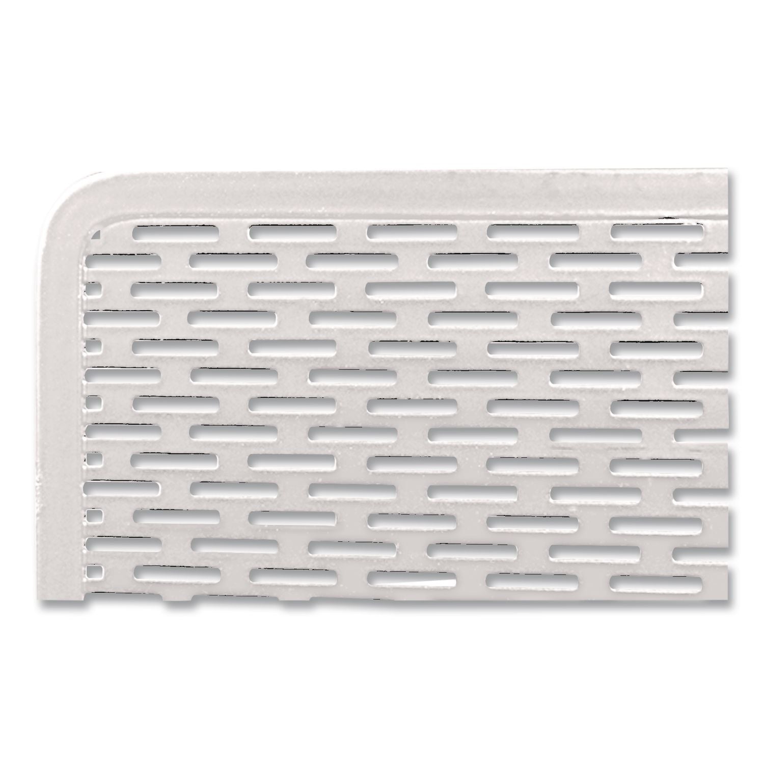 Urban Collection Punched Metal Business Card Holder, Holds 50 2 x 3.5 Cards, Perforated Steel, White