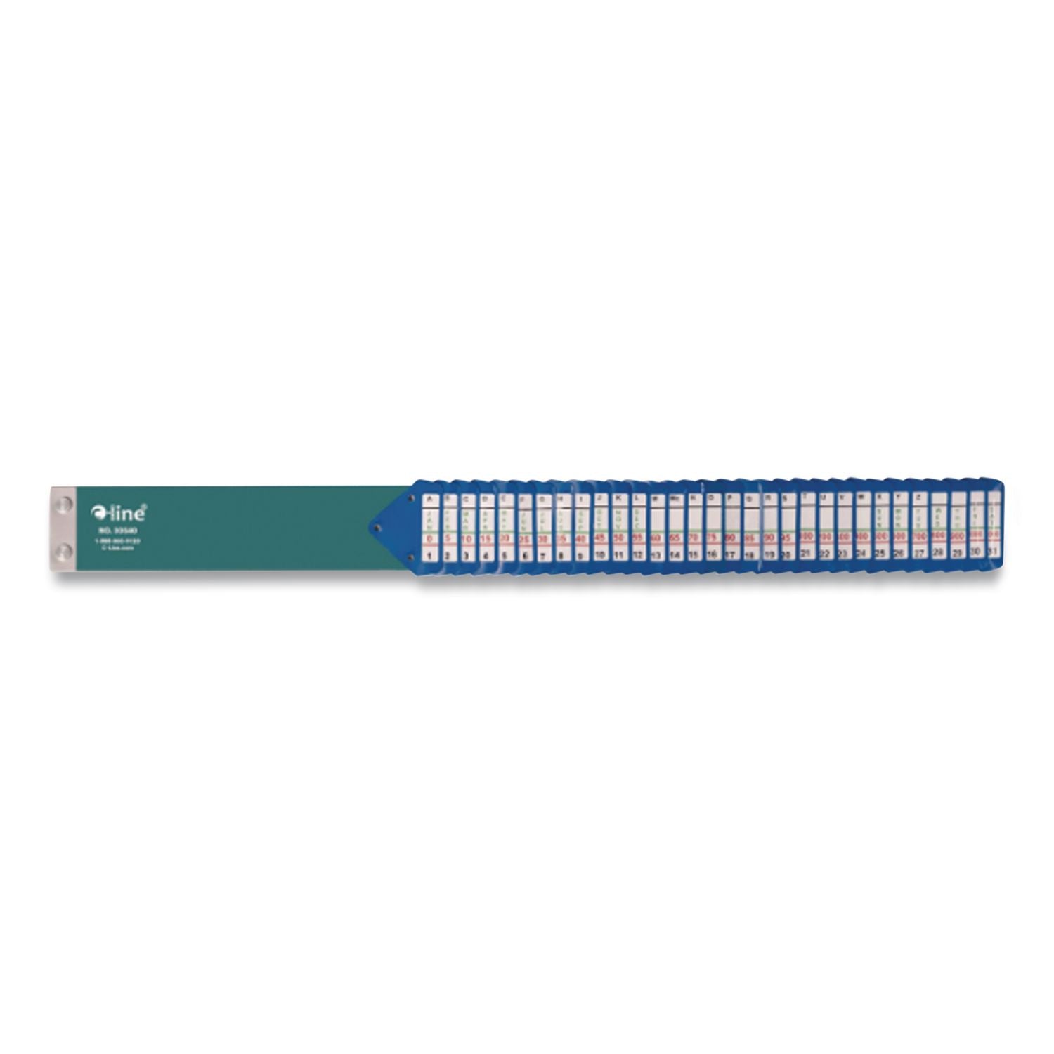 Heavy-Duty Indexed Sorter, 31 Dividers, Alpha/Numeric/Month/Date/Day Index, Letter Size, Blue Frame