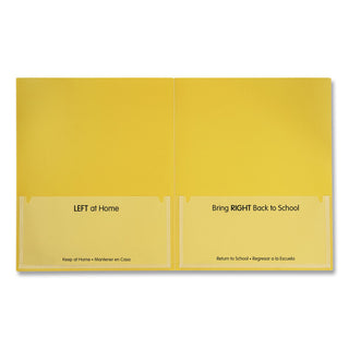 Classroom Connector Folders, 11 x 8.5, Clear/Assorted, 6/Pack