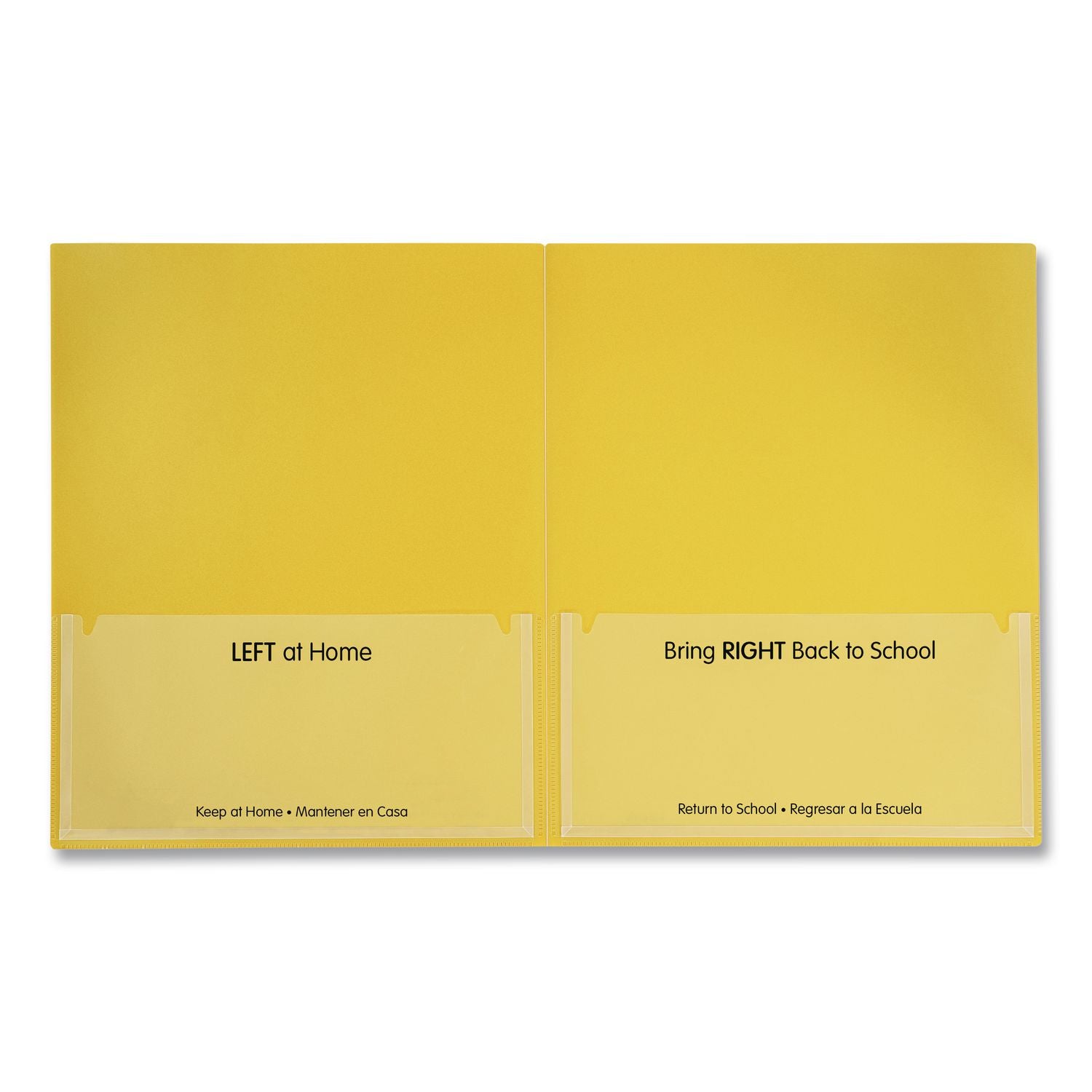 Classroom Connector Folders, 11 x 8.5, Clear/Assorted, 6/Pack