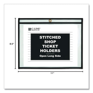 Shop Ticket Holders, Stitched, Sides Clear, 50 Sheets, 11 x 8.5, 25/Box