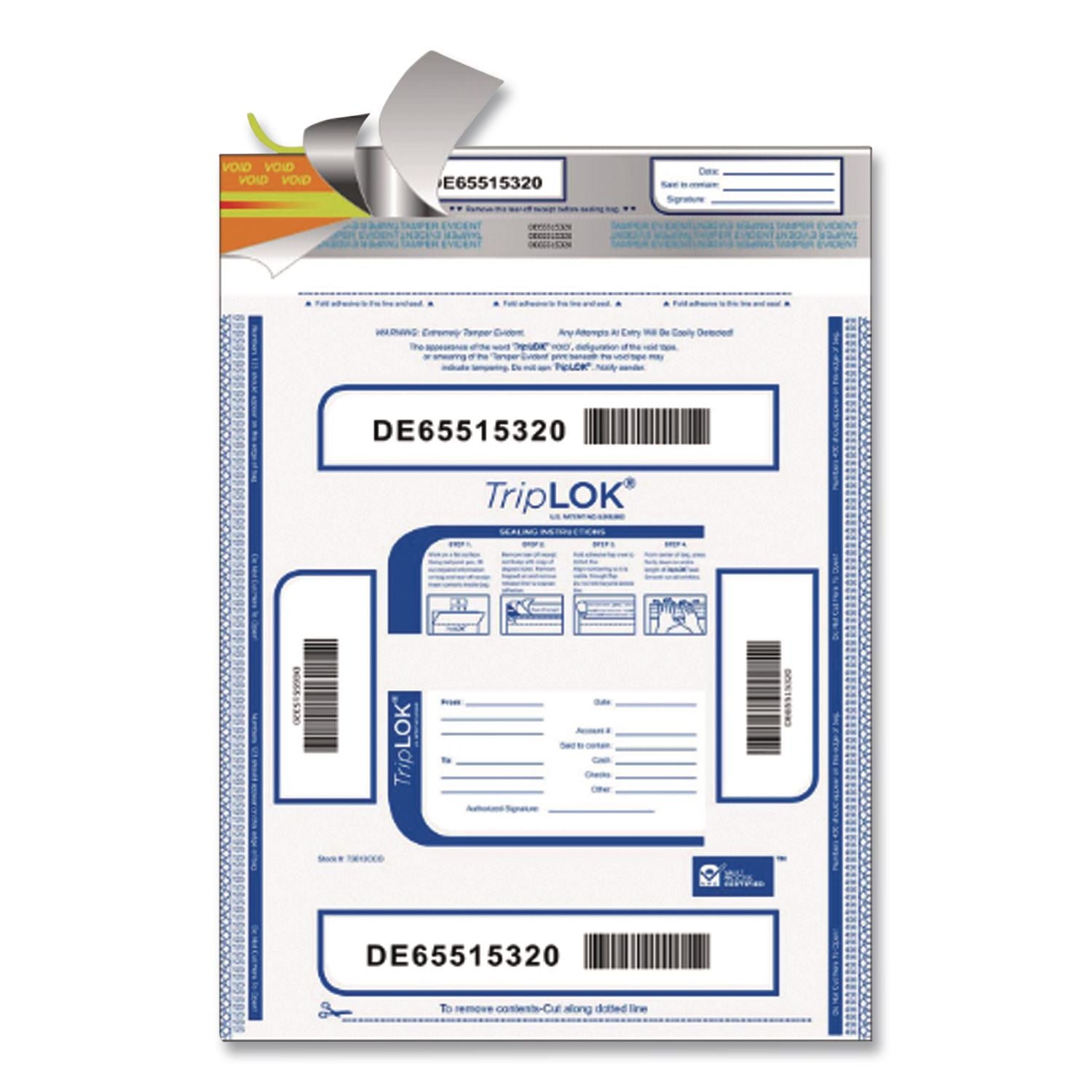 Deposit Bag, Plastic, 15 x 20, Clear, 250/Carton