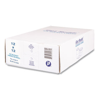 Ice Bucket Liner Bags, 3 qt, 0.24 mil, 12" x 12", Clear, 1,000/Carton