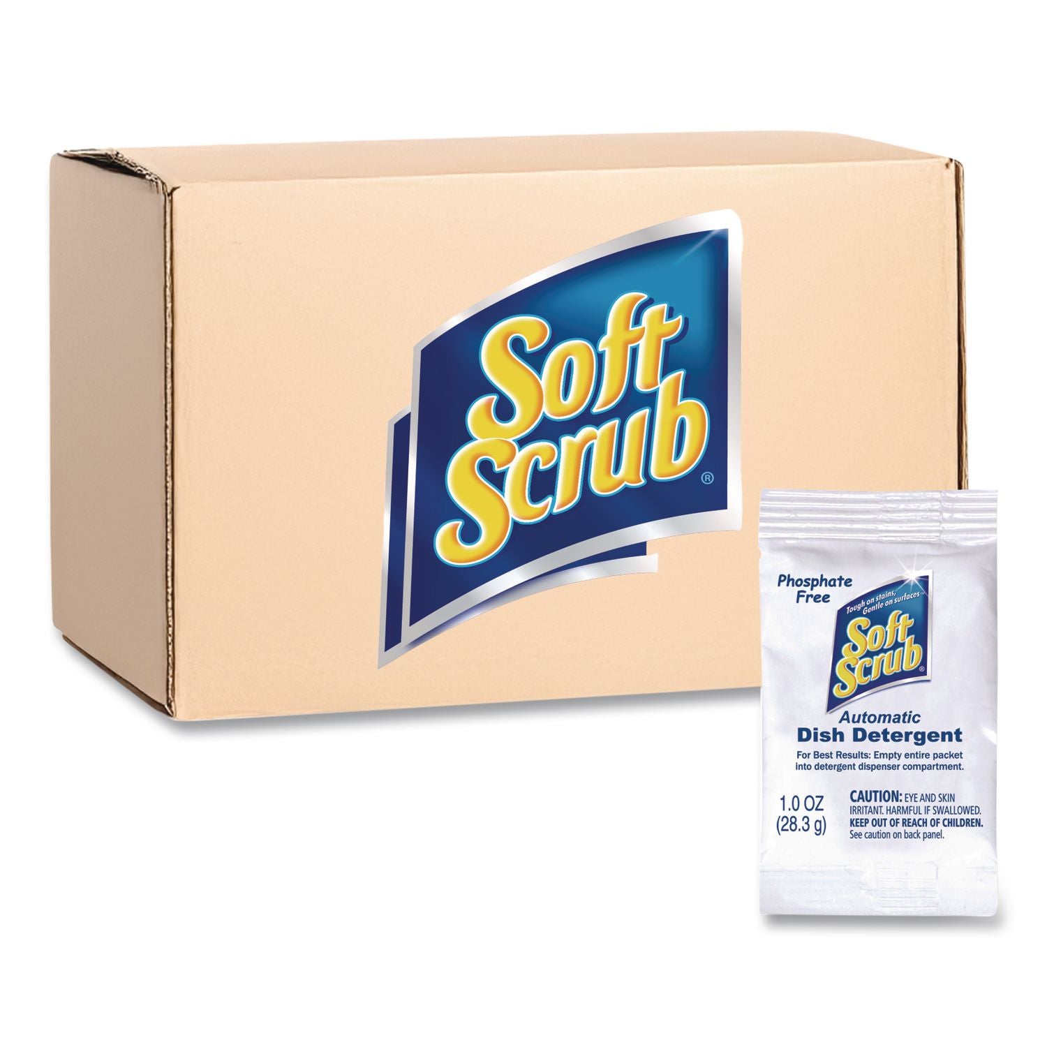 Automatic Dish Detergent, Lemon Scent, Powder, 1 oz. Packet, 200/Carton