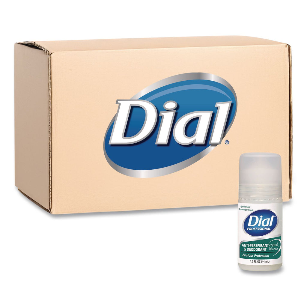 Anti-Perspirant Deodorant, Crystal Breeze, 1.5 oz, Roll-On Bottle, 48/Carton