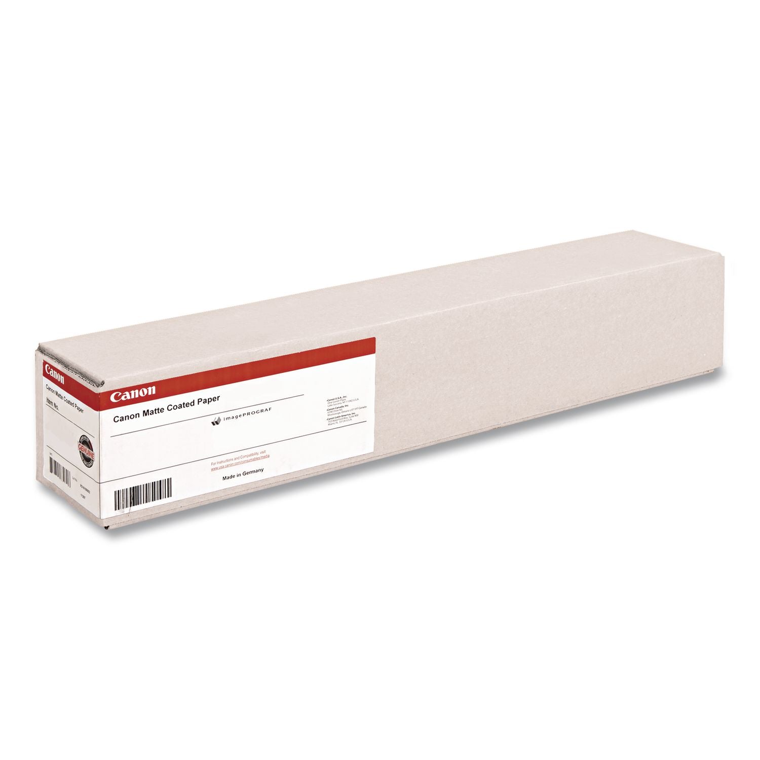 Satin Photographic Paper Roll, 3" Core, 10 mil, 24" x 100 ft, Satin White