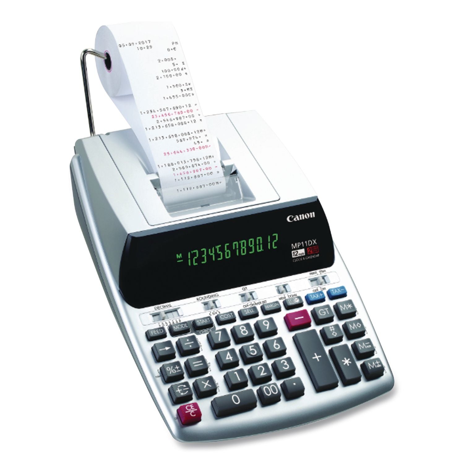MP11DX-2 Printing Calculator, Black/Red Print, 3.7 Lines/Sec