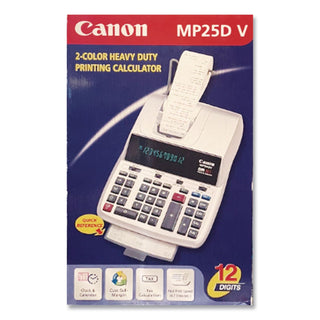MP25DV 12-Digit Ribbon Printing Calculator, Black/Red Print, 4.3 Lines/Sec