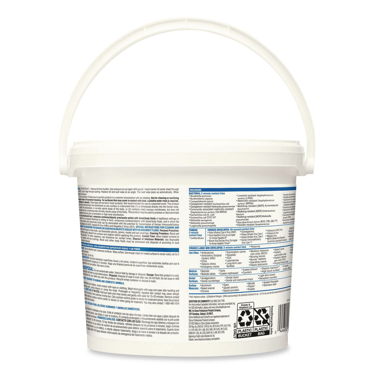 VersaSure Cleaner Disinfectant Wipes, 1-Ply, 12 x 12, Fragranced, White, 110/Bucket, 2 Buckets/Carton