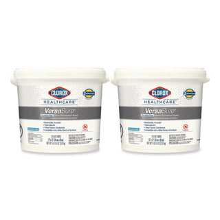 VersaSure Cleaner Disinfectant Wipes, 1-Ply, 12 x 12, Fragranced, White, 110/Bucket, 2 Buckets/Carton