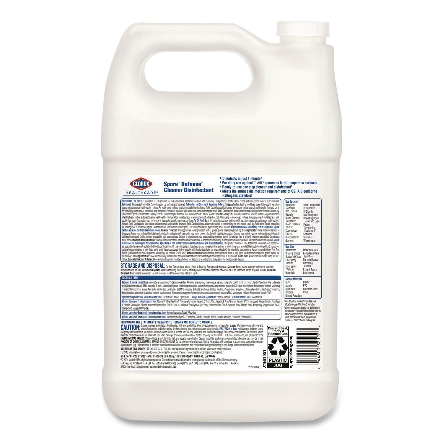Spore Defense, Closed System, 1 gal Bottle, 4/Carton