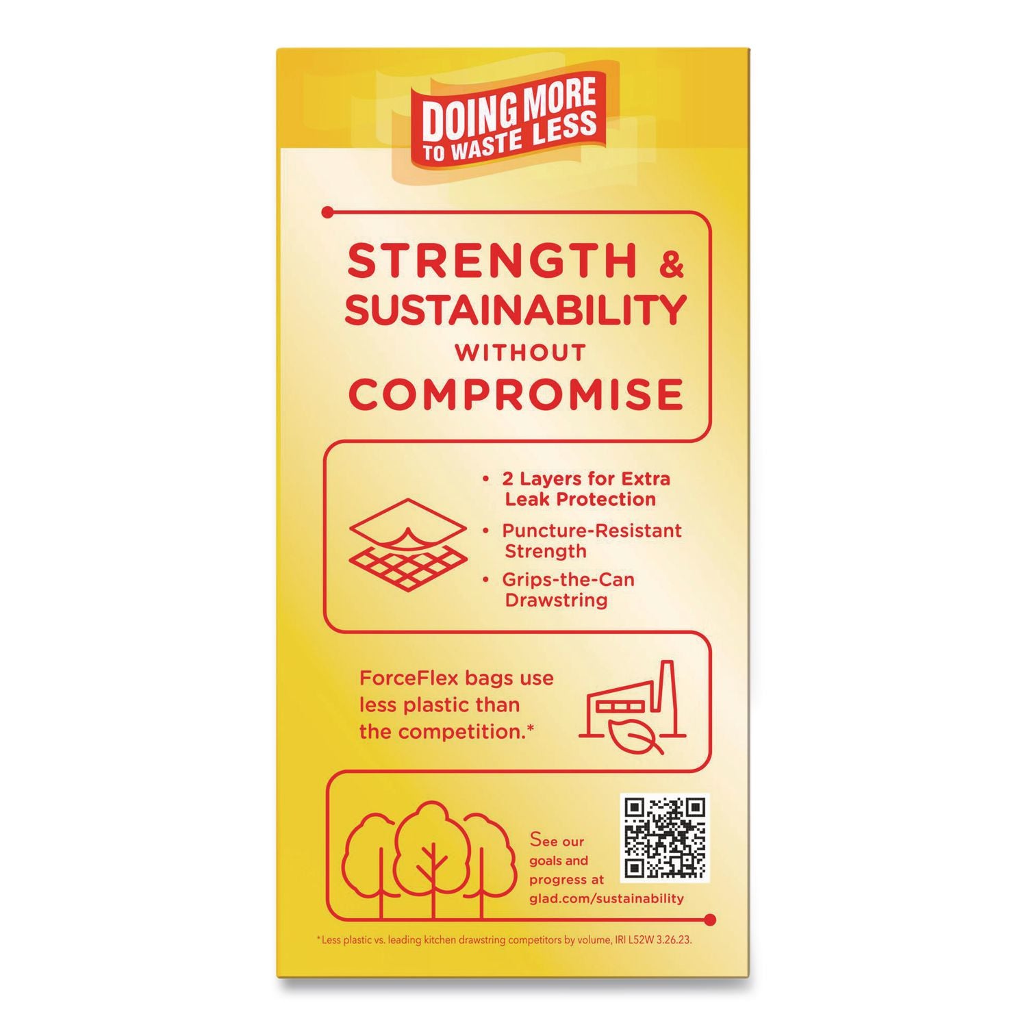 OdorShield Tall Kitchen Drawstring Bags, 13 gal, 0.78 mil, 24" x 27.38", White, 40 Bags/Box, 6 Boxes/Carton
