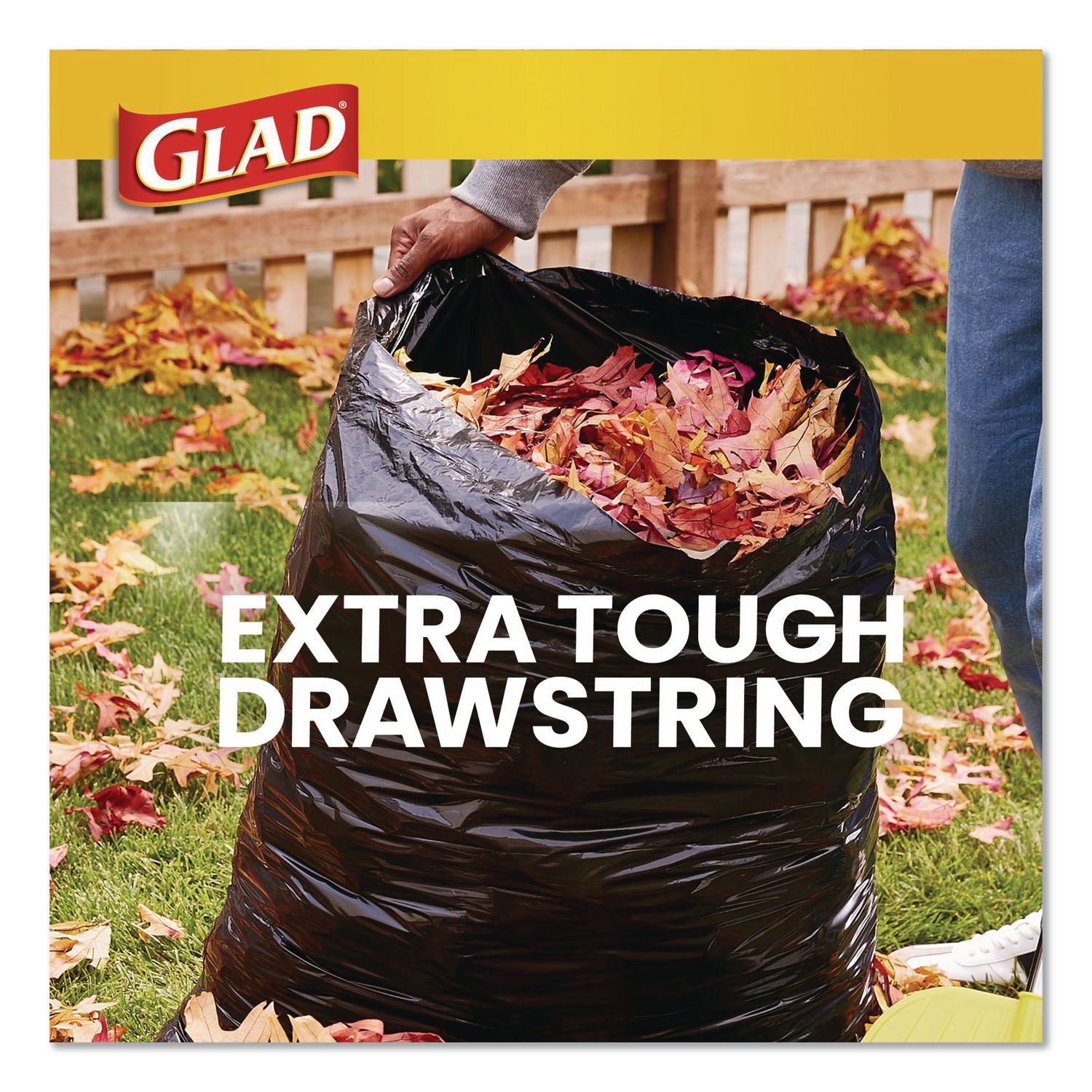 Drawstring Large Trash Bags, 30 gal, 1.05 mil, 30" x 33", Black, 15 Bags/Box, 6 Boxes/Carton