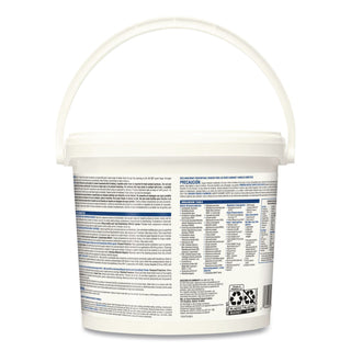 Bleach Germicidal Wipes, 1-Ply, 12 x 12, Unscented, White, 110/Canister, 2 Canisters/Carton