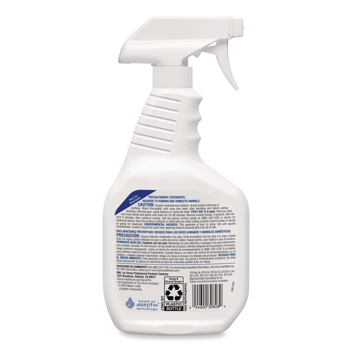 Hydrogen-Peroxide Cleaner/Disinfectant, 32 oz Spray Bottle, 9/Carton